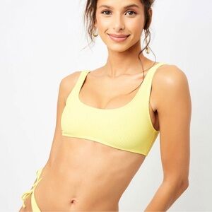 Frankies bikinis Connor top daffodil yellow